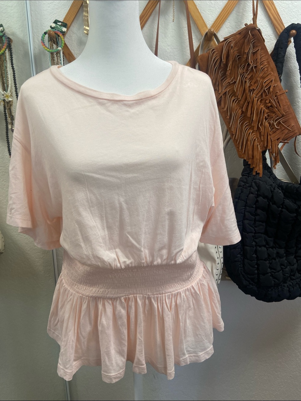 Brass Plum Women's Large Peplum Waist Top